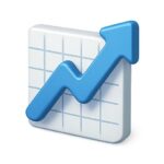 Stylized Graph Icon Representing Growth